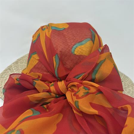 Cappello Paglia Rosso