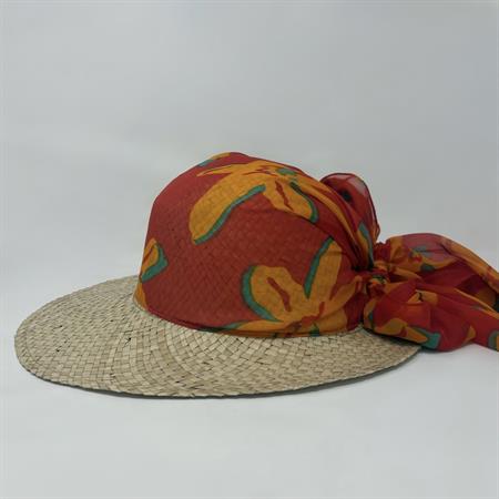 Cappello Paglia Rosso