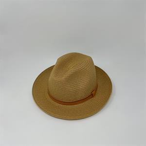 Cappello Paglia Beige con Cinturino Nero