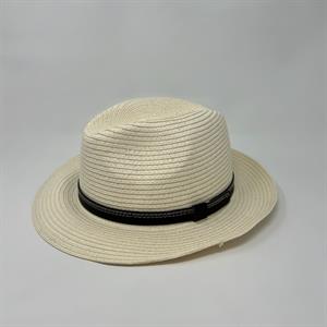 Cappello Paglia Naturale con Cinturino Nero