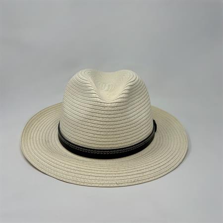 Cappello Paglia Naturale con Cinturino Nero