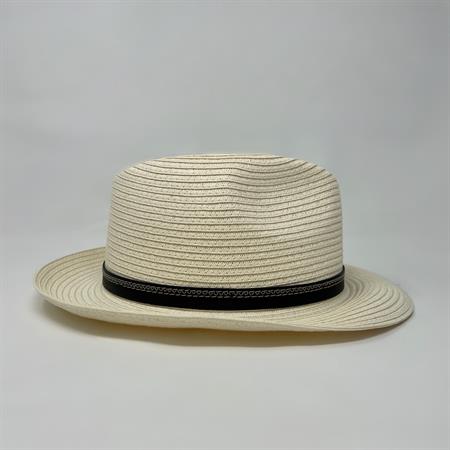 Cappello Paglia Naturale con Cinturino Nero