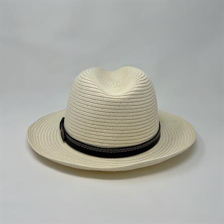 Cappello Paglia Naturale con Cinturino Nero